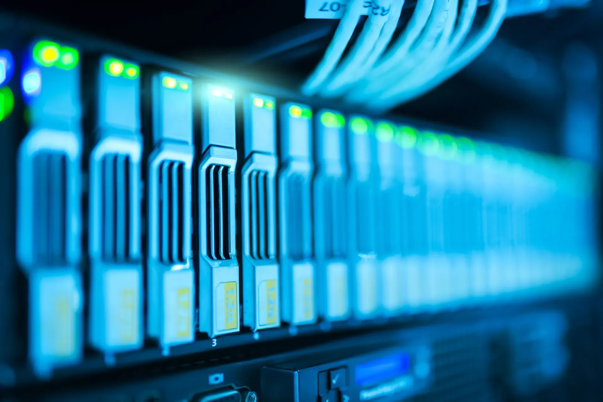 Network and server hardware in a rack environment
